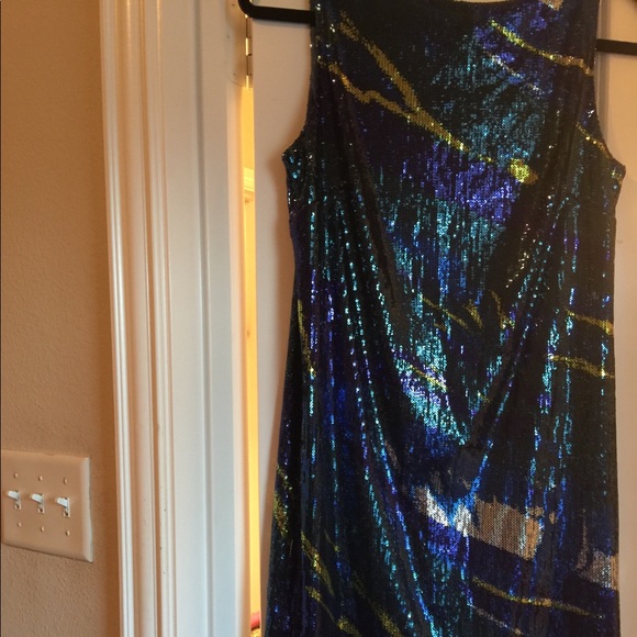 REBECCA MOSES SEQUIN COLORFUL DRESS - Picture 6 of 8